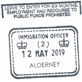 What do the passport stamps for Guernsey and Jersey look like?
