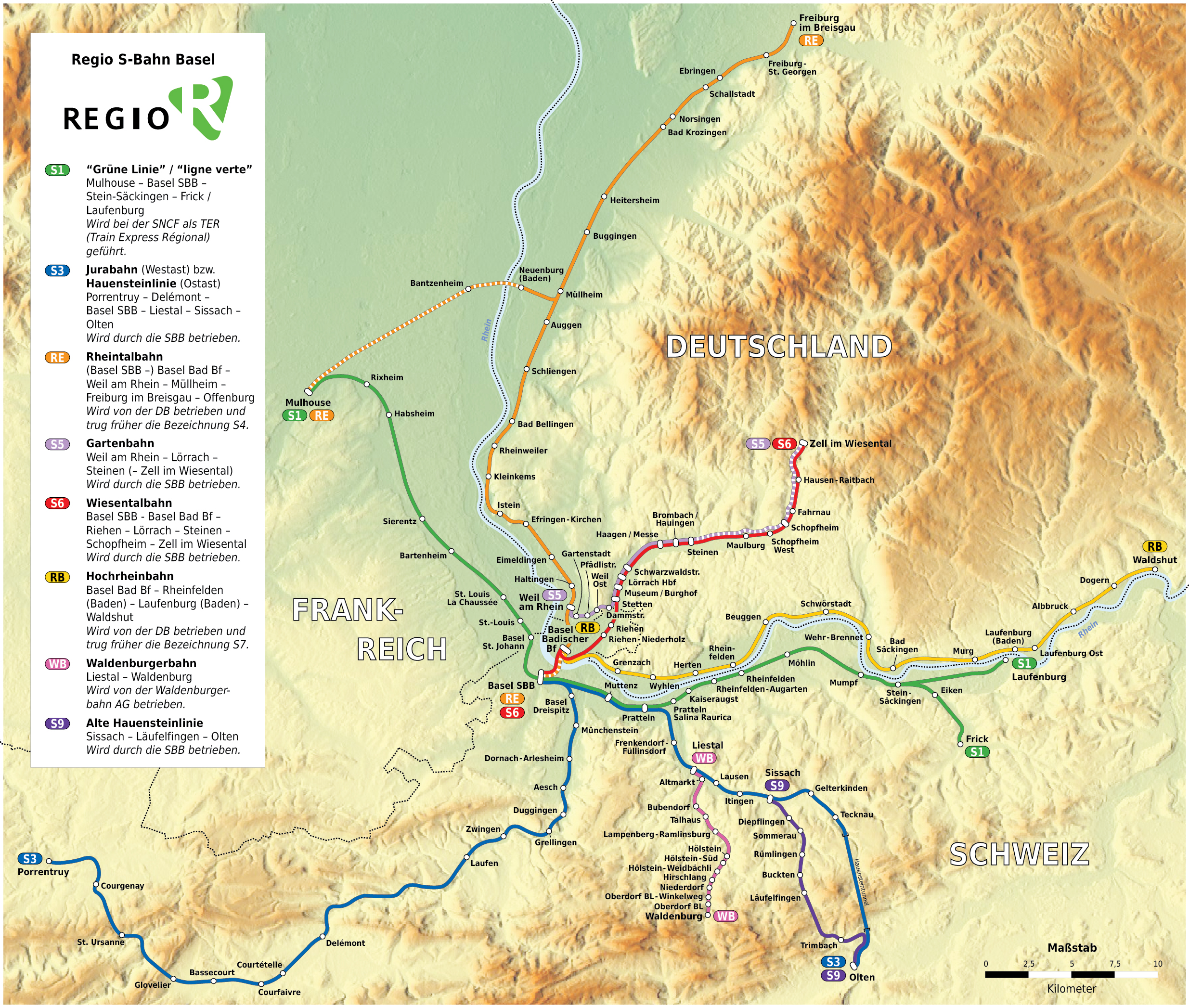Are there any binational mass rapid transit systems?