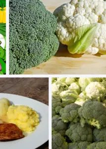 Broccoli and cauliflower