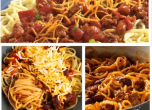Chili and spaghetti