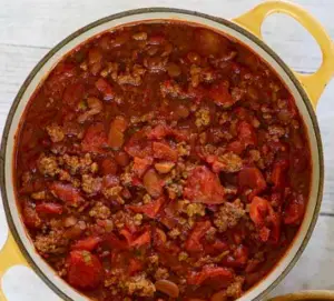 Indiana-style chili